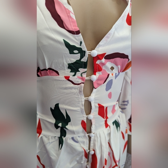 Bubble sleeve coverup maxi dress - Picture 4 of 4